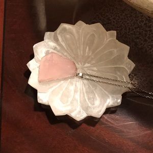 Rose quartz healing crystal stone